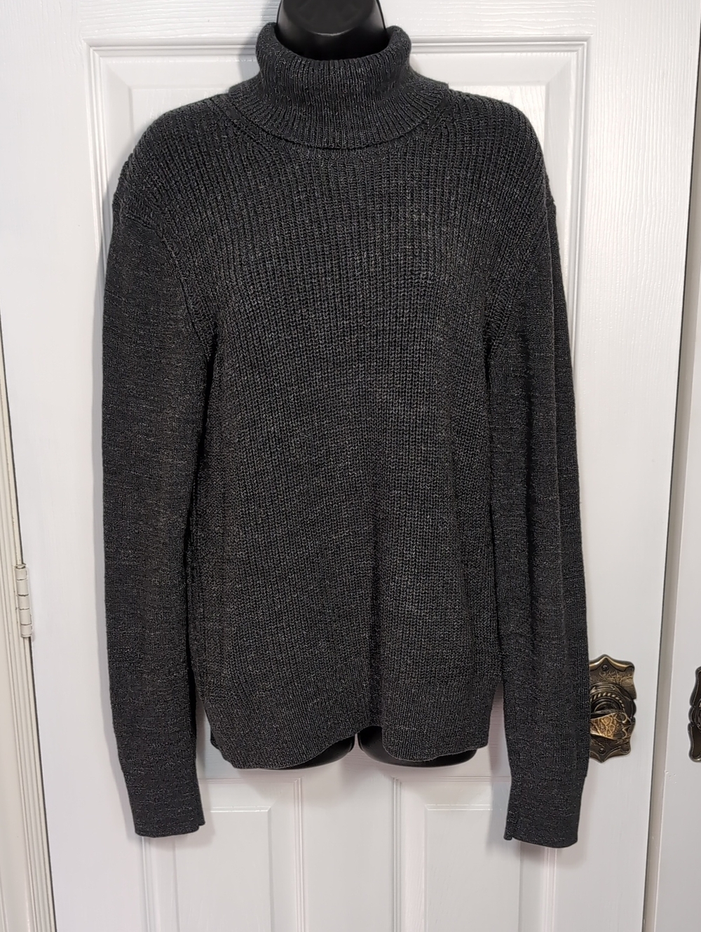 All Saints Rothay Funnel Cotton Turtleneck Medium